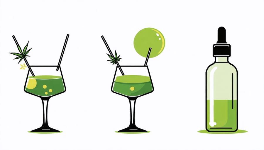 Mixologist demonstrating the proper technique for incorporating CBD into a cocktail